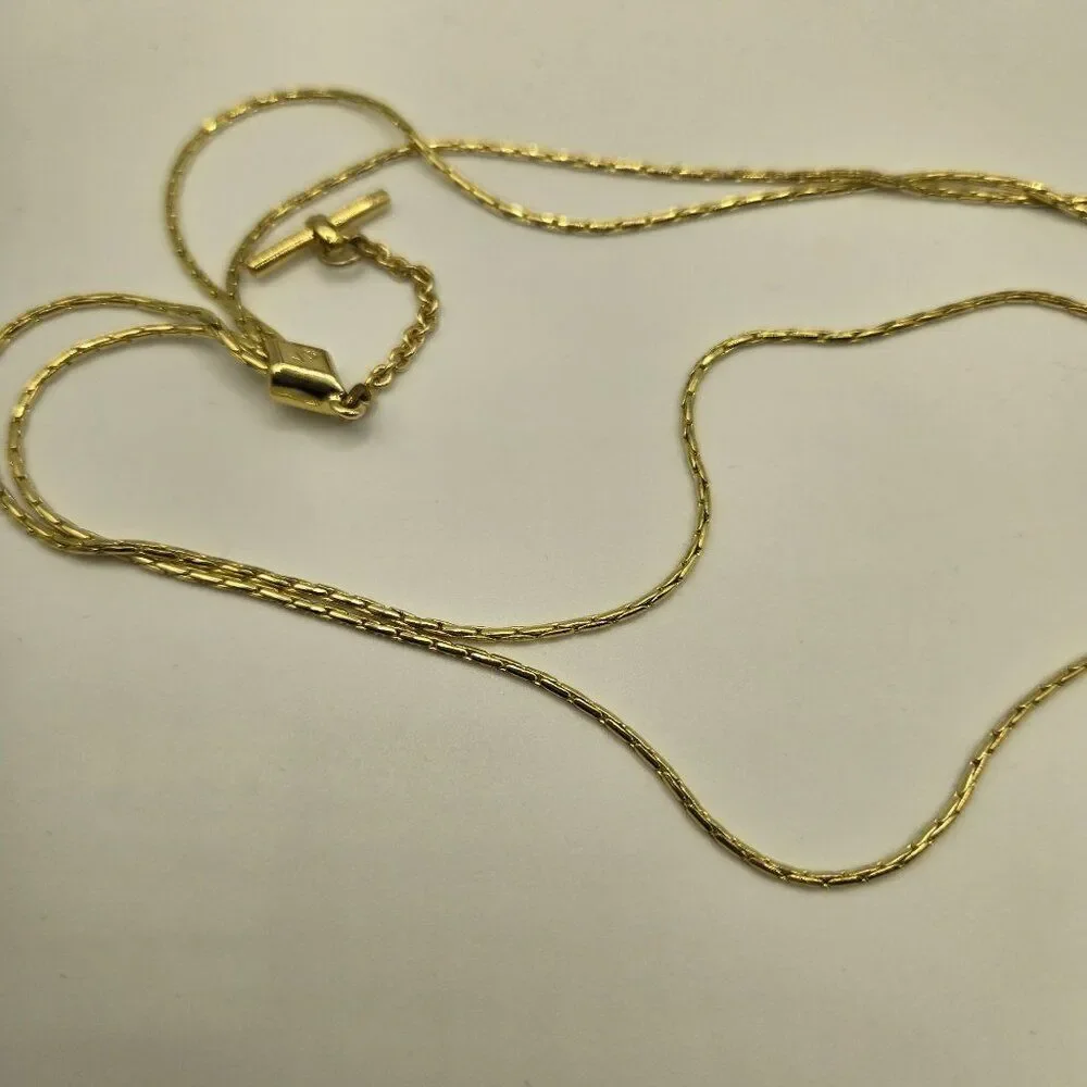 Vera Bradley Gold Tone Lariat Necklace Multi Strand